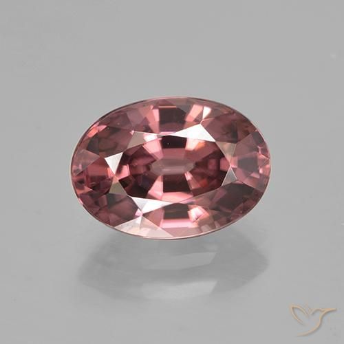 2.85ct Natural vermelho médio Zircão, oval, VVS-VS