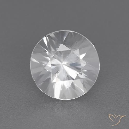 1.92ct Natural Branco Zircão, Redondo, VVS