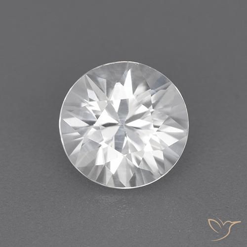 1.64ct Natural Branco Zircão, Redondo, VVS