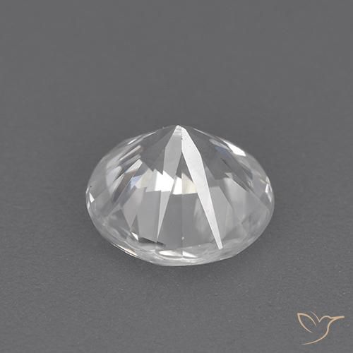 Zircão Branco Natural 1.64ct, Redondo, VVS