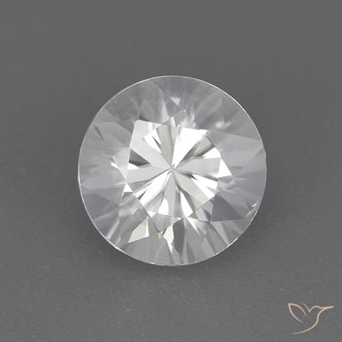 2.08ct Natural Branco Zircão, Redondo, VVS