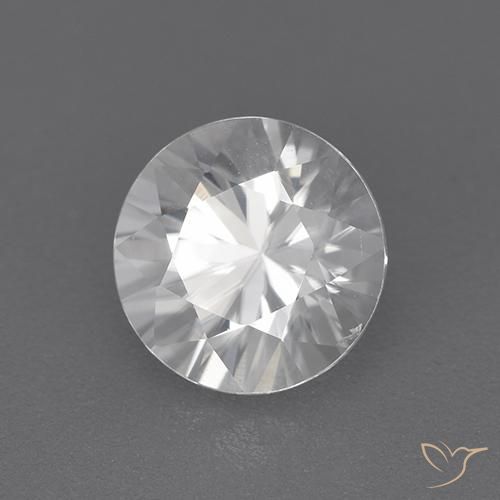 Zircão Branco Natural 2.08ct, Redondo, VVS