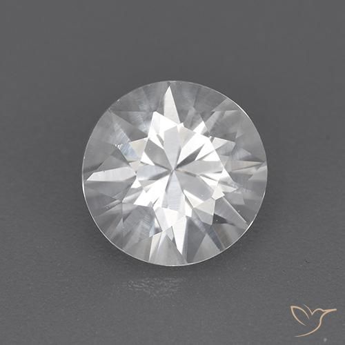 1.73ct Natural Branco Zircão, Redondo, VVS