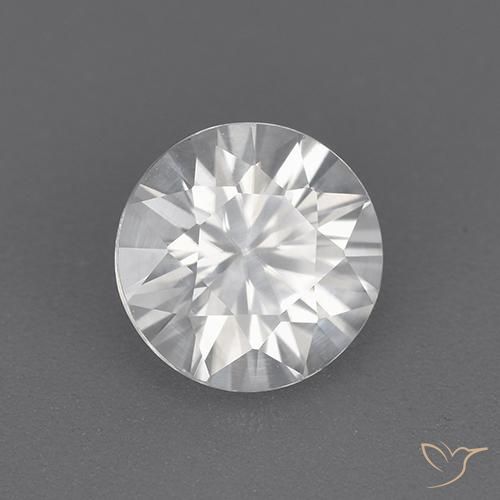 Zircão Branco Natural 1.76ct, Redondo, VVS