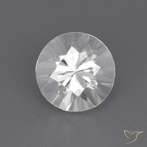 1.92ct Natural Branco Zircão, Redondo, VVS