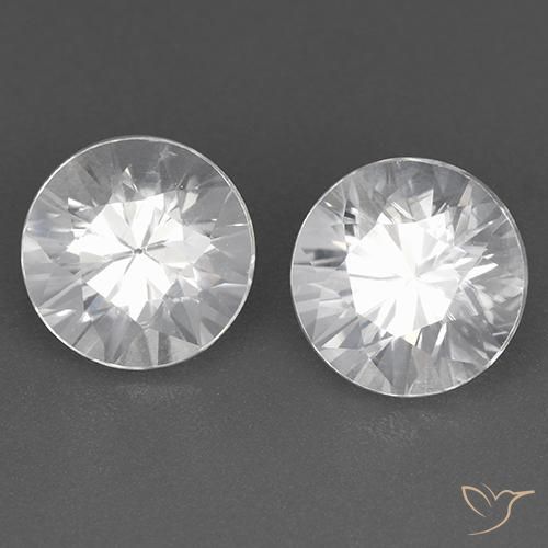 Pedras preciosas de Zircão Branco natural de 4.08 ct, Redondo, VVS