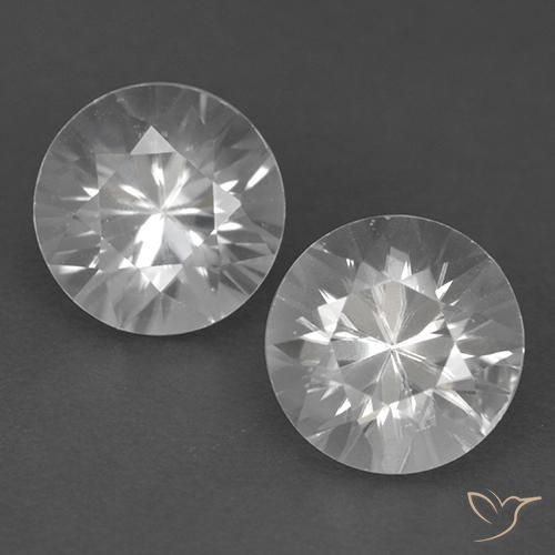 3.96ctw Natural Branco Zircão, Redondo, VVS