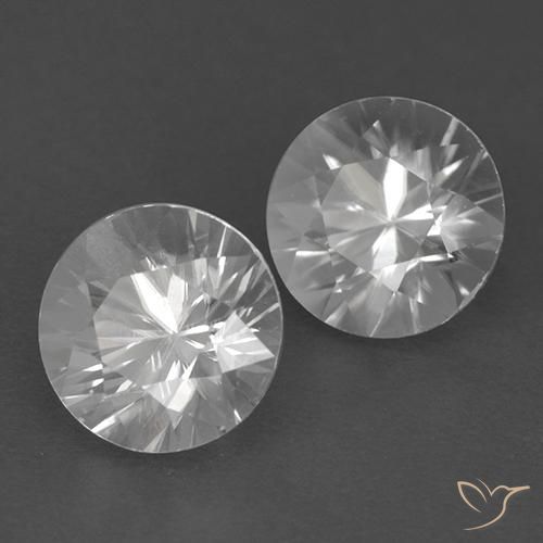 Pedras preciosas de Zircão Branco natural de 3.96 ct, Redondo, VVS