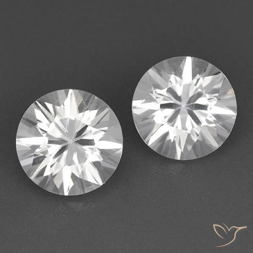 3.38ctw Natural Branco Zircão, Redondo, VVS