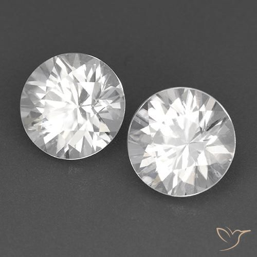 Pedras preciosas de Zircão Branco natural de 3.55 ct, Redondo, VVS
