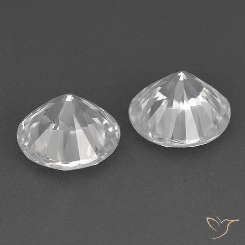 Pedras preciosas de Zircão Branco natural de 3.55 ct, Redondo, VVS