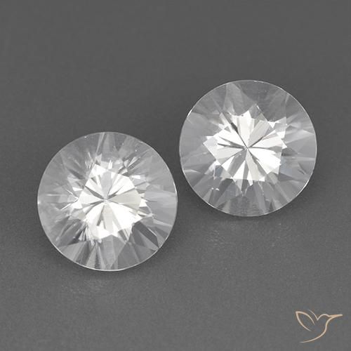 3.58ctw Natural Branco Zircão, Redondo, VVS