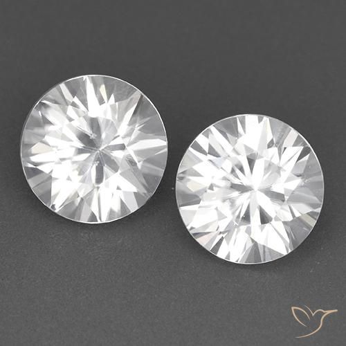 Pedras preciosas de Zircão Branco natural de 3.63 ct, Redondo, VVS