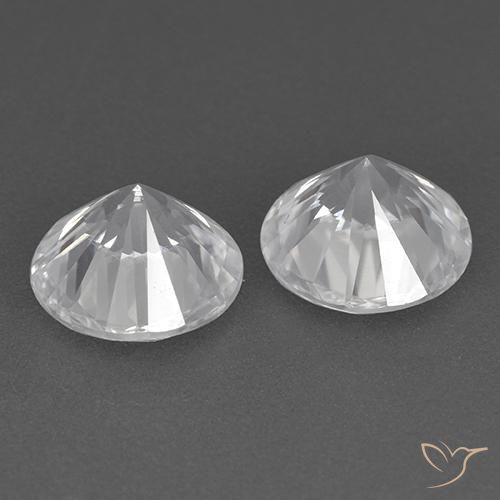 Pedras preciosas de Zircão Branco natural de 3.63 ct, Redondo, VVS