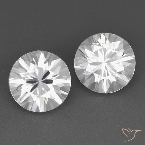 3.46ctw Natural Branco Zircão, Redondo, VVS