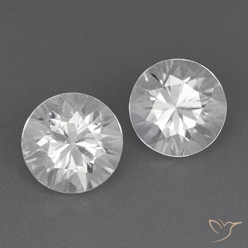 3.70ctw Natural Branco Zircão, Redondo, VVS