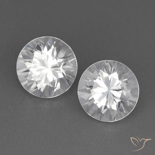Pedras preciosas de Zircão Branco natural de 3.70 ct, Redondo, VVS