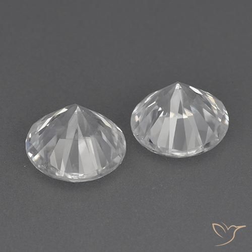 Pedras preciosas de Zircão Branco natural de 3.70 ct, Redondo, VVS