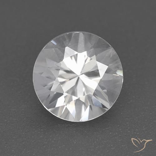 1.79ct Natural Branco Zircão, Redondo, VVS