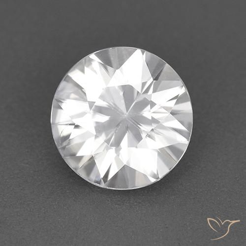 Zircão Branco Natural 1.68ct, Redondo, VVS