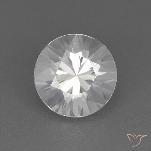 1.85ct Natural Branco Zircão, Redondo, VVS