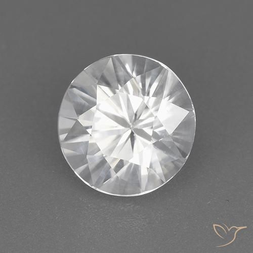 Zircão Branco Natural 1.85ct, Redondo, VVS