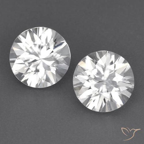 Pedras preciosas de Zircão Branco natural de 3.56 ct, Redondo, VVS