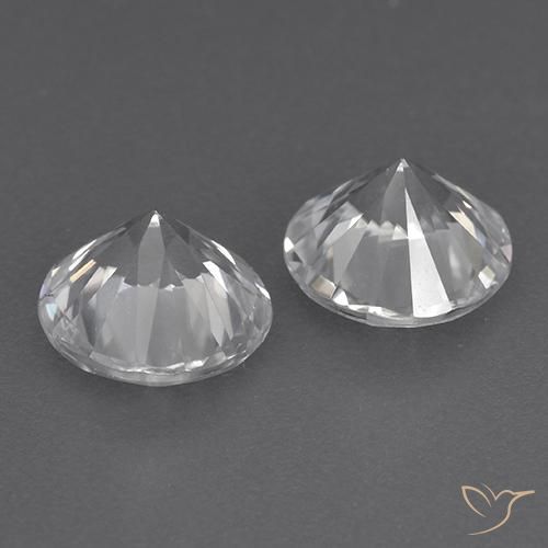 Pedras preciosas de Zircão Branco natural de 3.56 ct, Redondo, VVS
