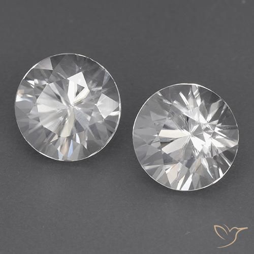 Pedras preciosas de Zircão Branco natural de 3.84 ct, Redondo, VVS