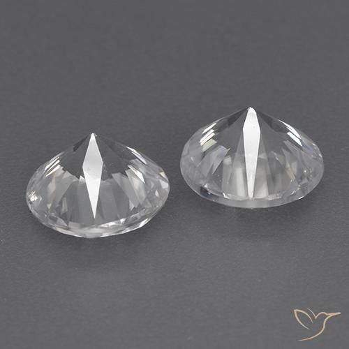 Pedras preciosas de Zircão Branco natural de 3.45 ct, Redondo, VVS