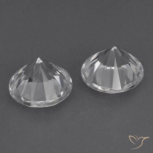Pedras preciosas de Zircão Branco natural de 3.63 ct, Redondo, VVS