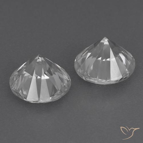 Pedras preciosas de Zircão Branco natural de 3.88 ct, Redondo, VVS