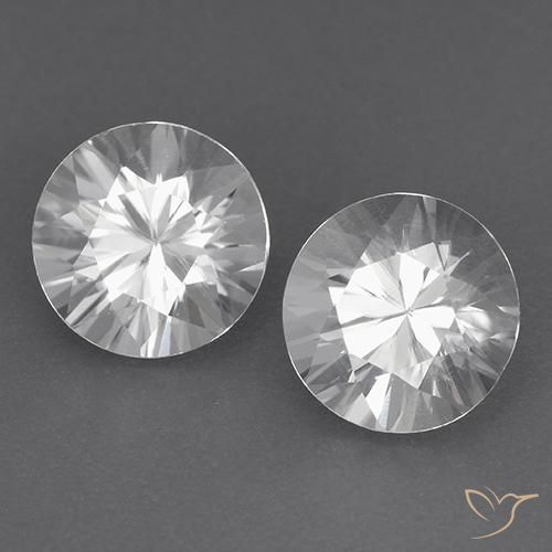 Pedras preciosas de Zircão Branco natural de 3.76 ct, Redondo, VVS
