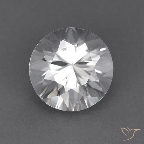 1.92ct Natural Branco Zircão, Redondo, VVS