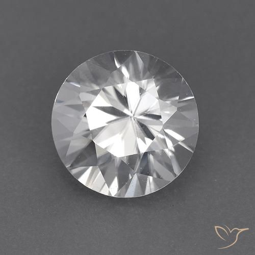 Zircão Branco Natural 1.92ct, Redondo, VVS