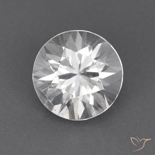 1.84ct Natural Branco Zircão, Redondo, VVS-VS