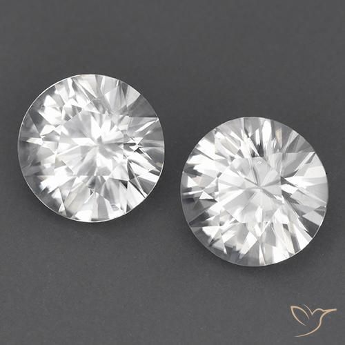 Pedras preciosas de Zircão Branco natural de 3.49 ct, Redondo, VVS-VS