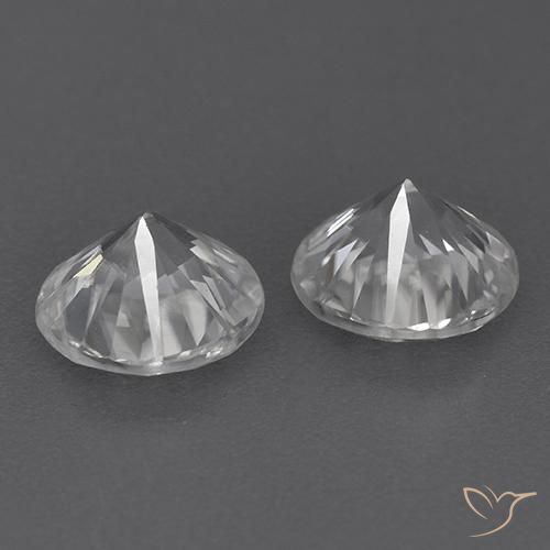 Pedras preciosas de Zircão Branco natural de 3.49 ct, Redondo, VVS-VS