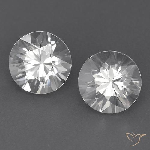Pedras preciosas de Zircão Branco natural de 3.66 ct, Redondo, VVS