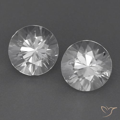 Pedras preciosas de Zircão Branco natural de 3.82 ct, Redondo, VVS