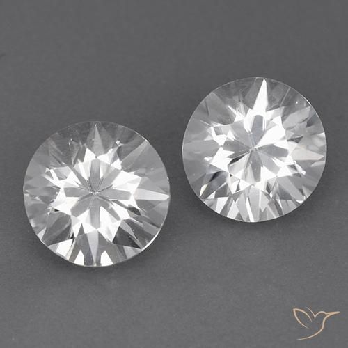3.59ctw Natural Branco Zircão, Redondo, VVS