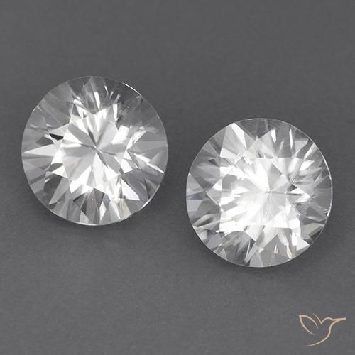 Pedras preciosas de Zircão Branco natural de 3.59 ct, Redondo, VVS