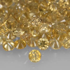 Pedras preciosas de zircão amarelo natural de 0,78 ct, corte redondo, VVS-VS