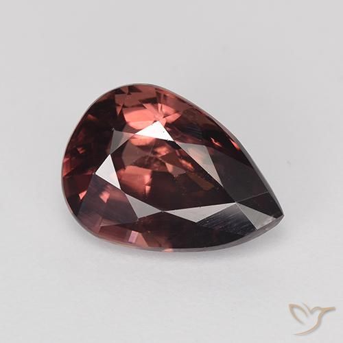 2.98ct Natural Vinho vermelho Zircão, Formato de pêra, VVS-VS
