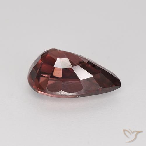 Zircão Vinho vermelho Natural 2.98ct, Formato de pêra, VVS-VS