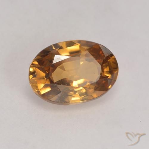 Zircão Marrom dourado Natural 1.57ct, oval, VVS