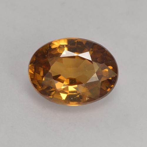 Zircão laranja natural 1,75ct, corte oval, VS