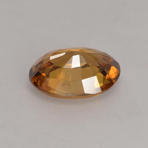 Zircão laranja natural 1,75ct, corte oval, VS