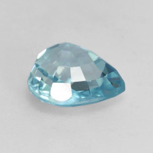 Zircão azul natural 2,01ct, formato de pêra, VVS-VS