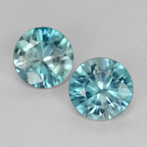Pedras preciosas de Zircão Cerceta natural de 1.00 ct, Corte Redondo, VS